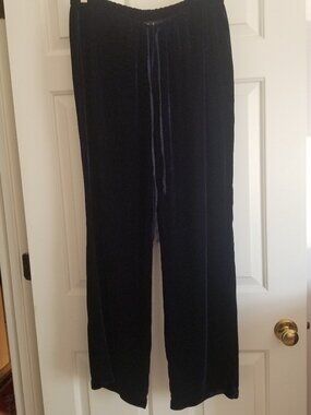 CITY LIGHTS VELVET pants Deep Blue L